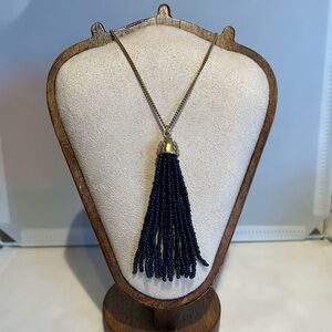 J.Crew  Blue Tassel Necklace